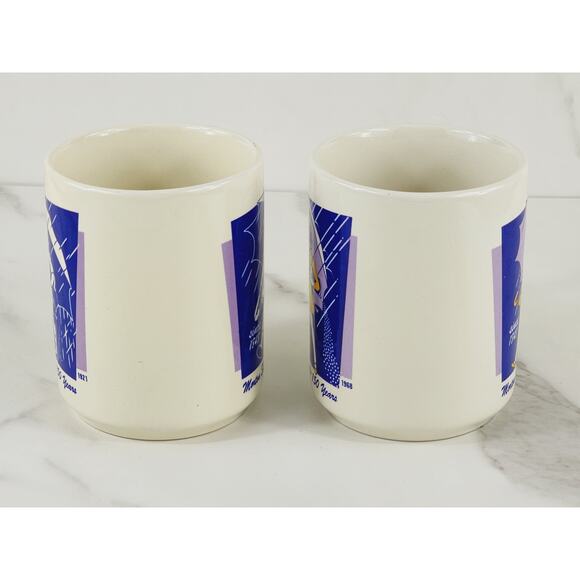 Morton Salt Coffee Mug Teacup 150th Anniversary 10oz Bryan China 3 3/4" 80's x2 - Picture 4 of 16